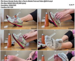 Sweaty Socks After a Run to Stretch Feet and Relax